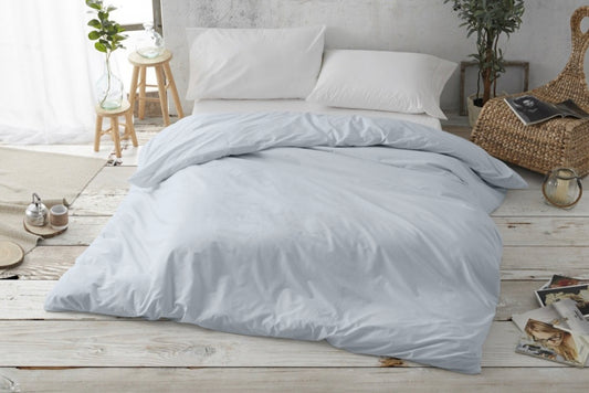 Funda nórdica lisa de algodón de percal 180 hilos